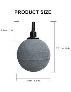 Piedra de Aire WTMCC para Acuario - Burbujero 5.08 cm, 2 Paquete 2