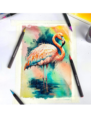 Marcadores de Pincel Acuarelables Creativepeak - 12 Colores Vibrantes