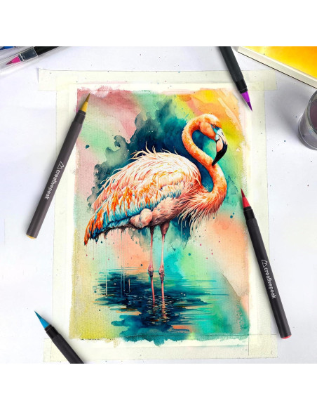 Marcadores de Pincel Acuarelables Creativepeak - 12 Colores Vibrantes