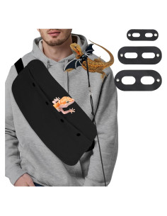 Conjunto Correa y Arnés para Dragón Barbudo Augenster - Negro