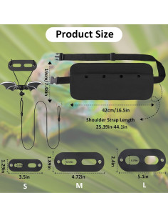 Conjunto Correa y Arnés para Dragón Barbudo Augenster - Negro 2