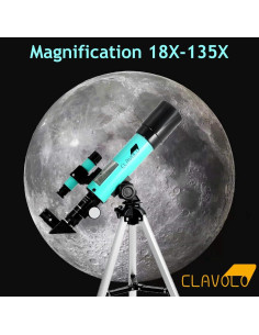Telescopio Refractor CLAVOLO 0.99 kg 18X-135X para Niños 2