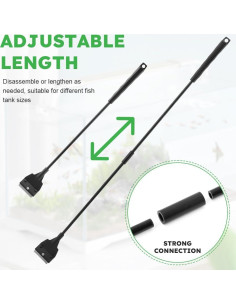 Raspador de Acuario Tookie 53 cm Ajustable Acero Inoxidable 2