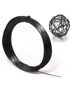 Alambre de Artesanía de Aluminio Krastmon 10m Negro 18 Agujas