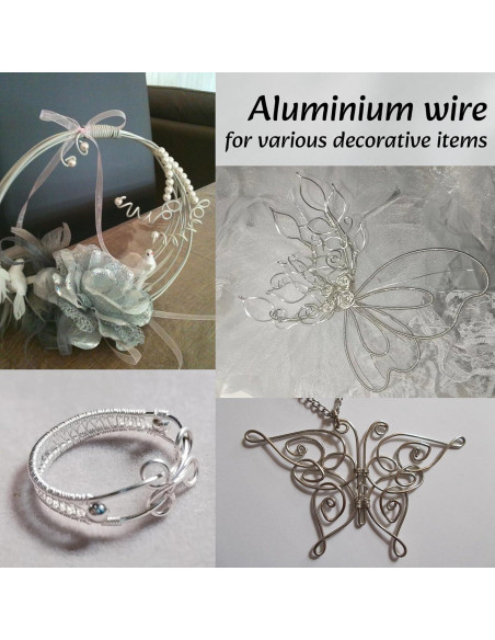 Alambre de Artesanía de Aluminio Krastmon 10m Negro 18 Agujas