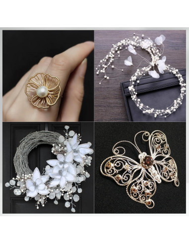 Alambre de Artesanía de Aluminio Krastmon 10m Negro 18 Agujas