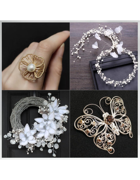 Alambre de Artesanía de Aluminio Krastmon 10m Negro 18 Agujas