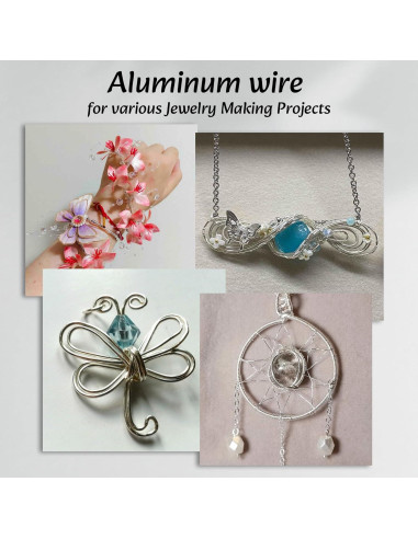 Alambre de Artesanía de Aluminio Krastmon 10m Negro 18 Agujas