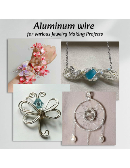 Alambre de Artesanía de Aluminio Krastmon 10m Negro 18 Agujas