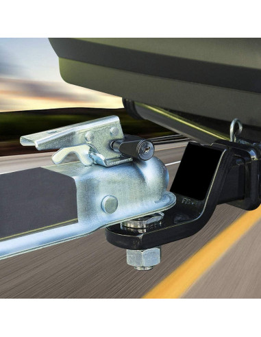 Cerradura de Acoplador de Remolque CZC AUTO Negra 1/4"