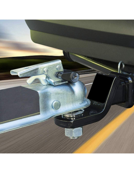 Cerradura de Acoplador de Remolque CZC AUTO Negra 1/4"