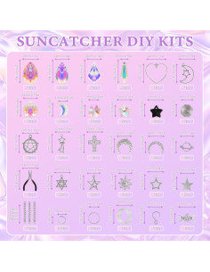 Kit de Manualidades FACIACC 252 Piezas Atrapa Sol de Cristal 2