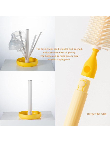 Juego de cepillos limpiadores Chemimoso para botellas de bebé Juego de cepillos limpiadores Chemimoso para botellas de bebé