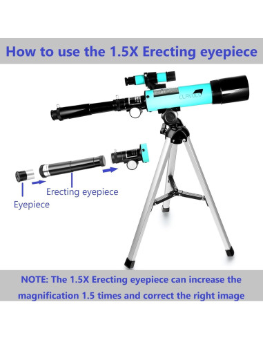 Telescopio Refractor CLAVOLO 0.99 kg 18X-135X para Niños