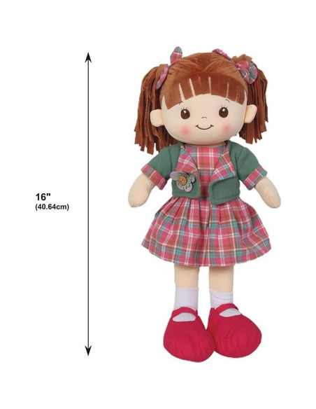 Muñeca de Trapo Interactiva Linzy Toys Aissa 40.64 cm Cuadros