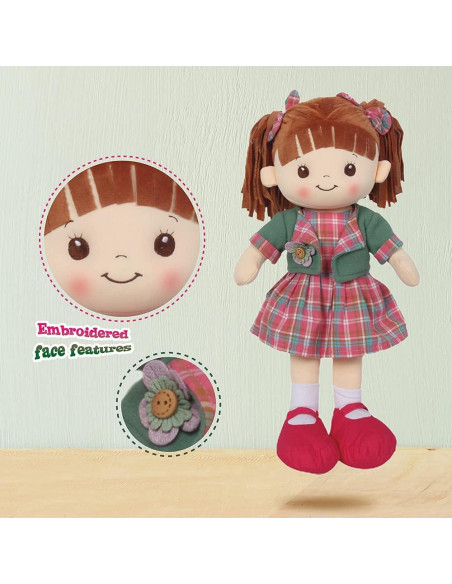 Muñeca de Trapo Interactiva Linzy Toys Aissa 40.64 cm Cuadros