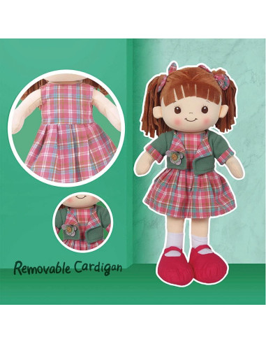 Muñeca de Trapo Interactiva Linzy Toys Aissa 40.64 cm Cuadros