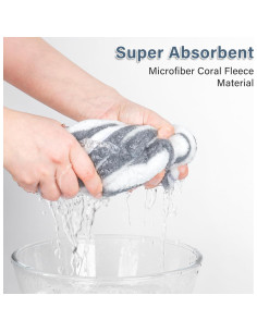 Toalla de Microfibra para el Cabello YiRayon 2 Piezas Secado Rápido 2