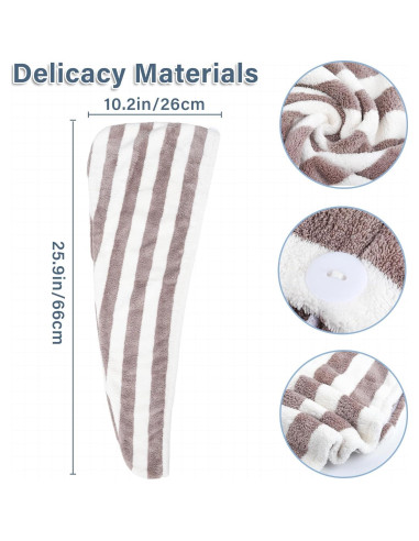 Toalla de Microfibra para el Cabello YiRayon 2 Piezas Secado Rápido