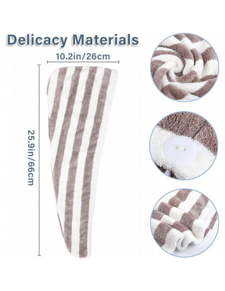 Toalla de Microfibra para el Cabello YiRayon 2 Piezas Secado Rápido