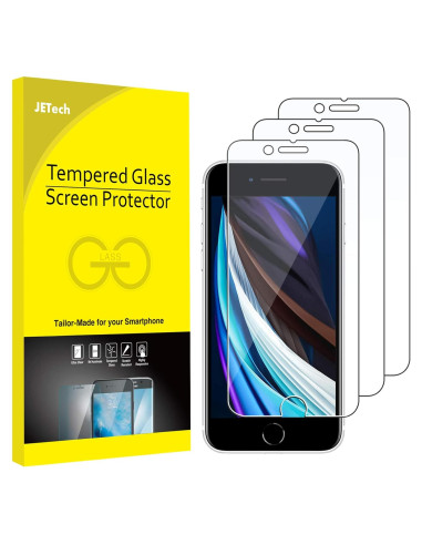 Protector de Pantalla JETech para iPhone SE 3/2, Vidrio Templado, 3 Unidades