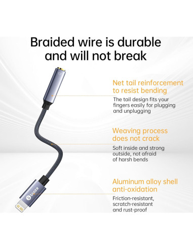 Adaptador de Auriculares Biaze Lightning a 3.5mm para iPhone