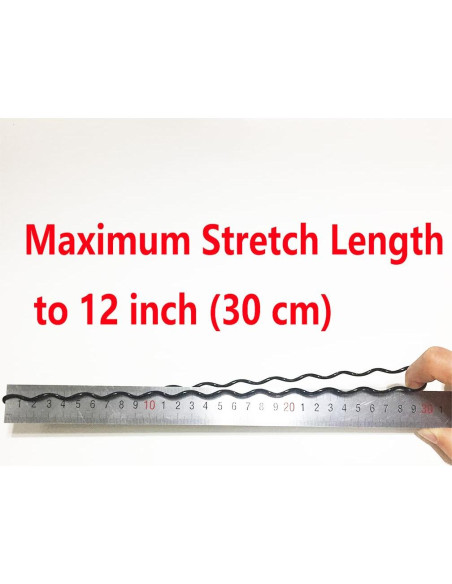 27 Coletas Espirales Elásticas Reazana 4cm Negro para Cabello