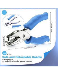 Perforadora Manual Chumia 12 Piezas 0.64 cm Azul 2