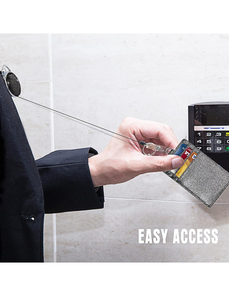 Soporte de Identificación Retráctil Azrra con Brillantes y Clip