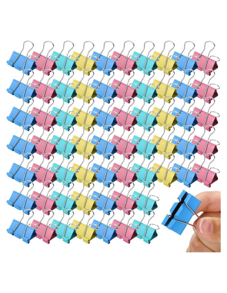 300 Clips de Carpeta Medianos Yexiya 3.18 cm Colores Variados