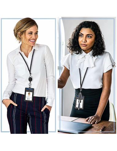 Soporte de Identificación Retráctil Azrra con Brillantes y Clip