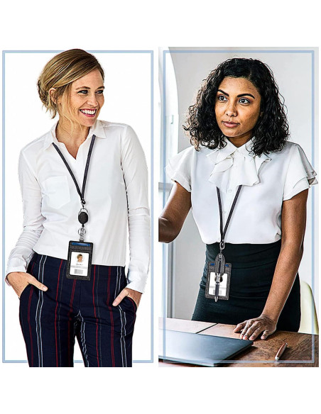 Soporte de Identificación Retráctil Azrra con Brillantes y Clip