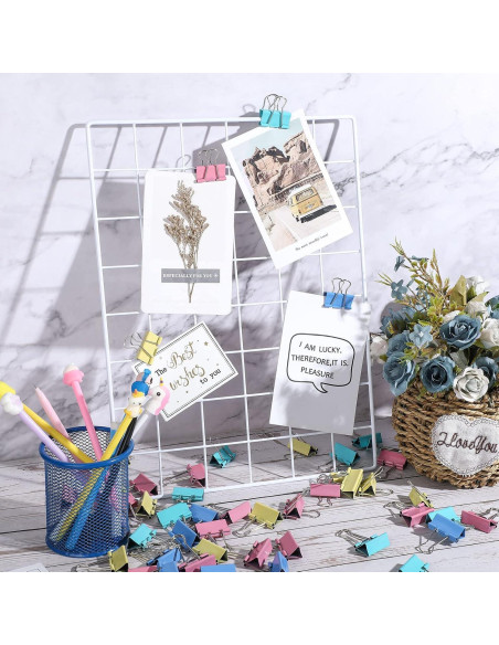 300 Clips de Carpeta Medianos Yexiya 3.18 cm Colores Variados