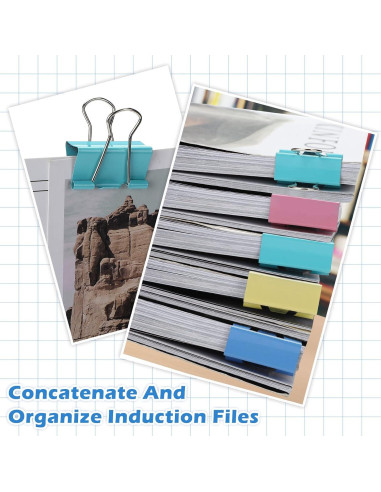 300 Clips de Carpeta Medianos Yexiya 3.18 cm Colores Variados