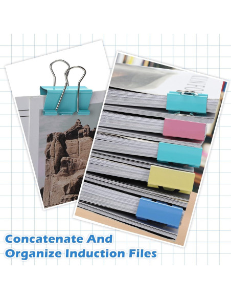 300 Clips de Carpeta Medianos Yexiya 3.18 cm Colores Variados