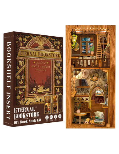 Kit de Rincón de Libros Fsolis Librería Eterna DIY 172 Piezas