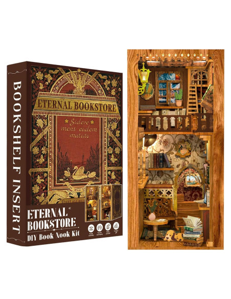 Kit de Rincón de Libros Fsolis Librería Eterna DIY 172 Piezas