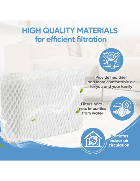 Paquete de 4 Filtros de Mecha LBLVBNEWD HAC-504 para Humidificadores Paquete de 4 Filtros de Mecha LBLVBNEWD HAC-504 para Humidificadores