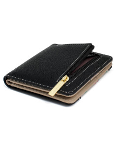 Billetera Pequeña de Cuero PU para Mujeres con Bloqueo RFID