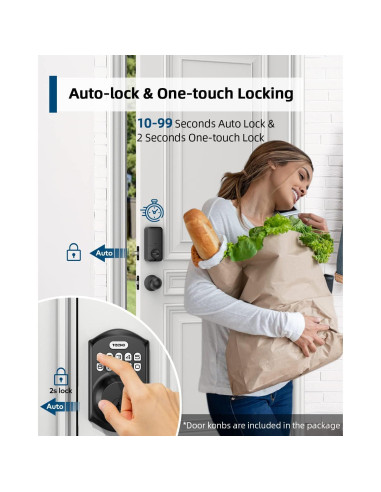 Cerradura Electrónica TEEHO TE001K Sin Llave con Teclado