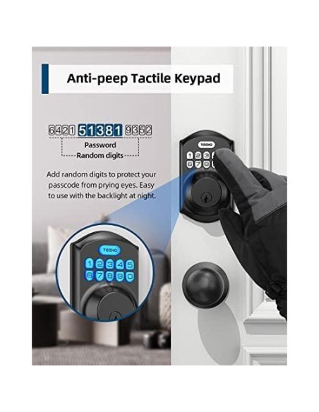Cerradura Electrónica TEEHO TE001K Sin Llave con Teclado Cerradura Electrónica TEEHO TE001K Sin Llave con Teclado