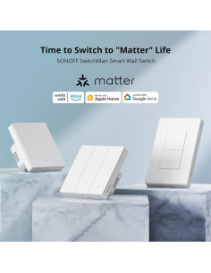 Interruptor de Luz Inteligente SONOFF M5-1C, WiFi 2.4GHz 2