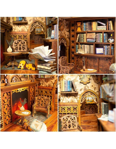 Kit de Rincón de Libros Fsolis Librería Eterna DIY 172 Piezas