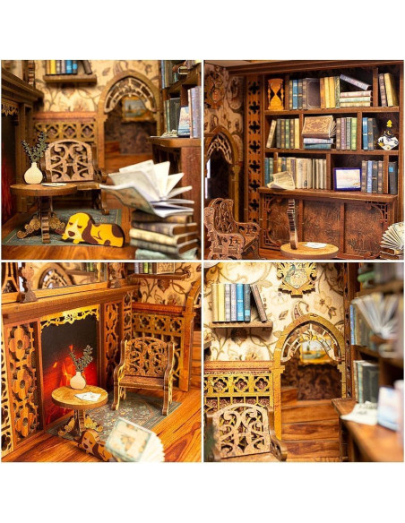 Kit de Rincón de Libros Fsolis Librería Eterna DIY 172 Piezas