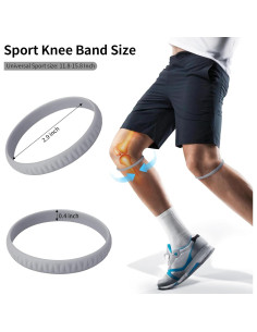 Soporte para Tendón Patelar WUX - Banda de Rodilla Gris 2