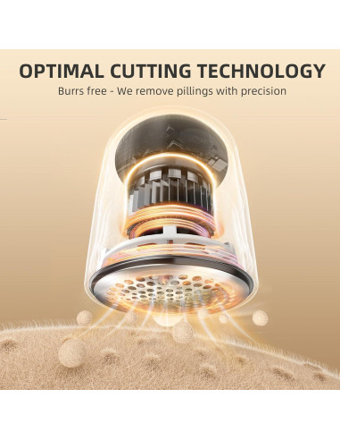 Afeitadora de Telas Buywoo BYO-Q20 Negra 6 Cuchillas LED