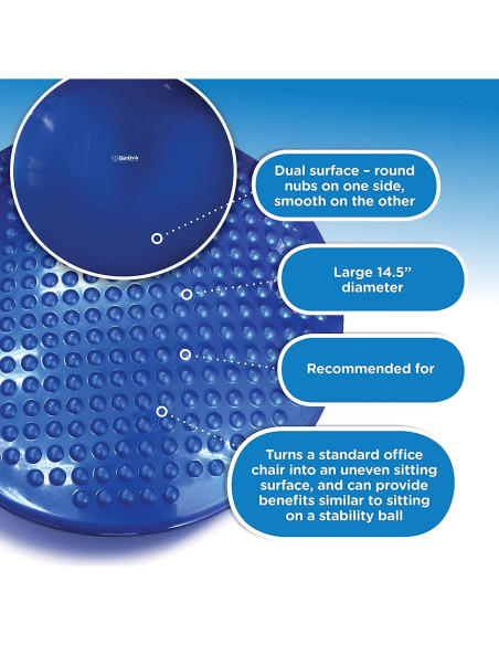 Cojín de Inestabilidad Bintiva 37cm Azul para Ejercicio Cojín de Inestabilidad Bintiva 37cm Azul para Ejercicio