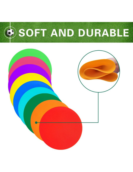 Marcadores de Agilidad PIKZH 18 Piezas 22.86 cm Antideslizantes