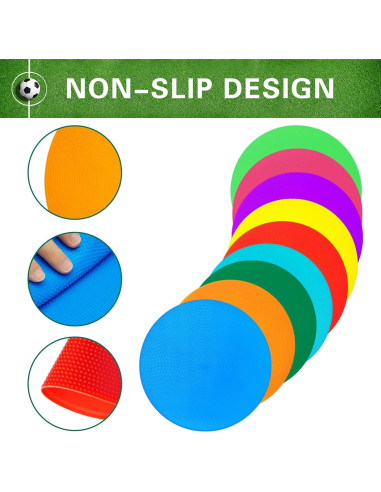 Marcadores de Agilidad PIKZH 18 Piezas 22.86 cm Antideslizantes