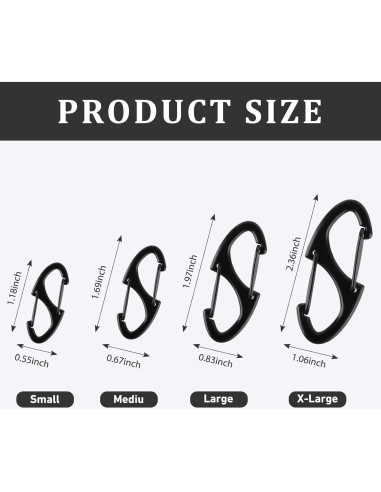 Cierres de Cremallera Antirrobo FENGWANGLI 20 Piezas Negro